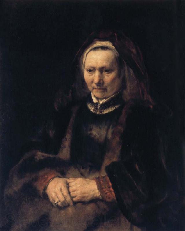 REMBRANDT Harmenszoon van Rijn Portrait of an Elderly Woamn